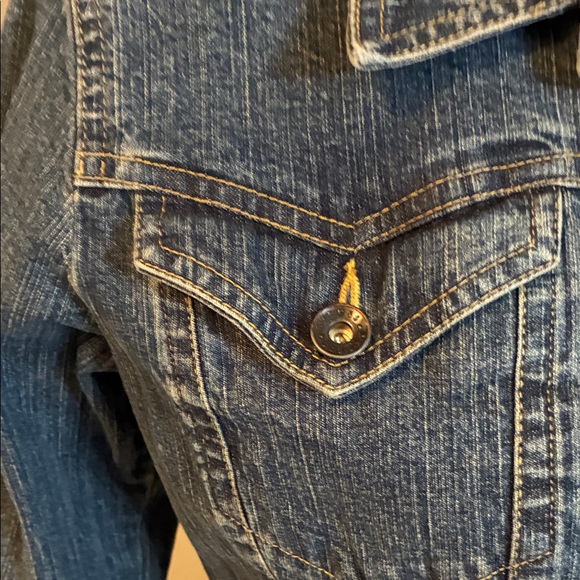 Axcess Blue Button Down Jean Jacket - Picture 6 of 14